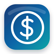 Project cost and budget control icon