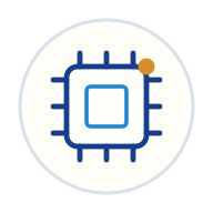 Enterprise operating-system-scale compute and memory icon