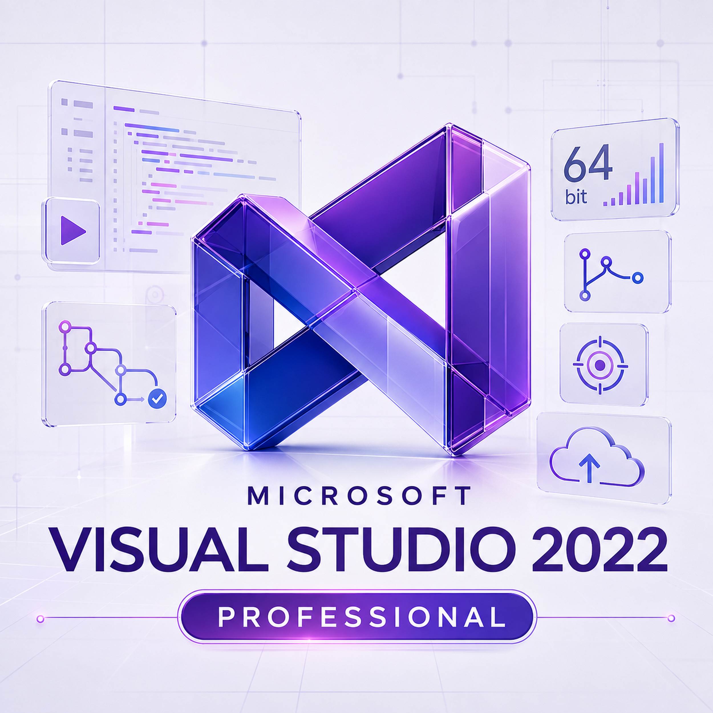 Microsoft Visual Studio 2022 Professional Edition premium developer platform graphic