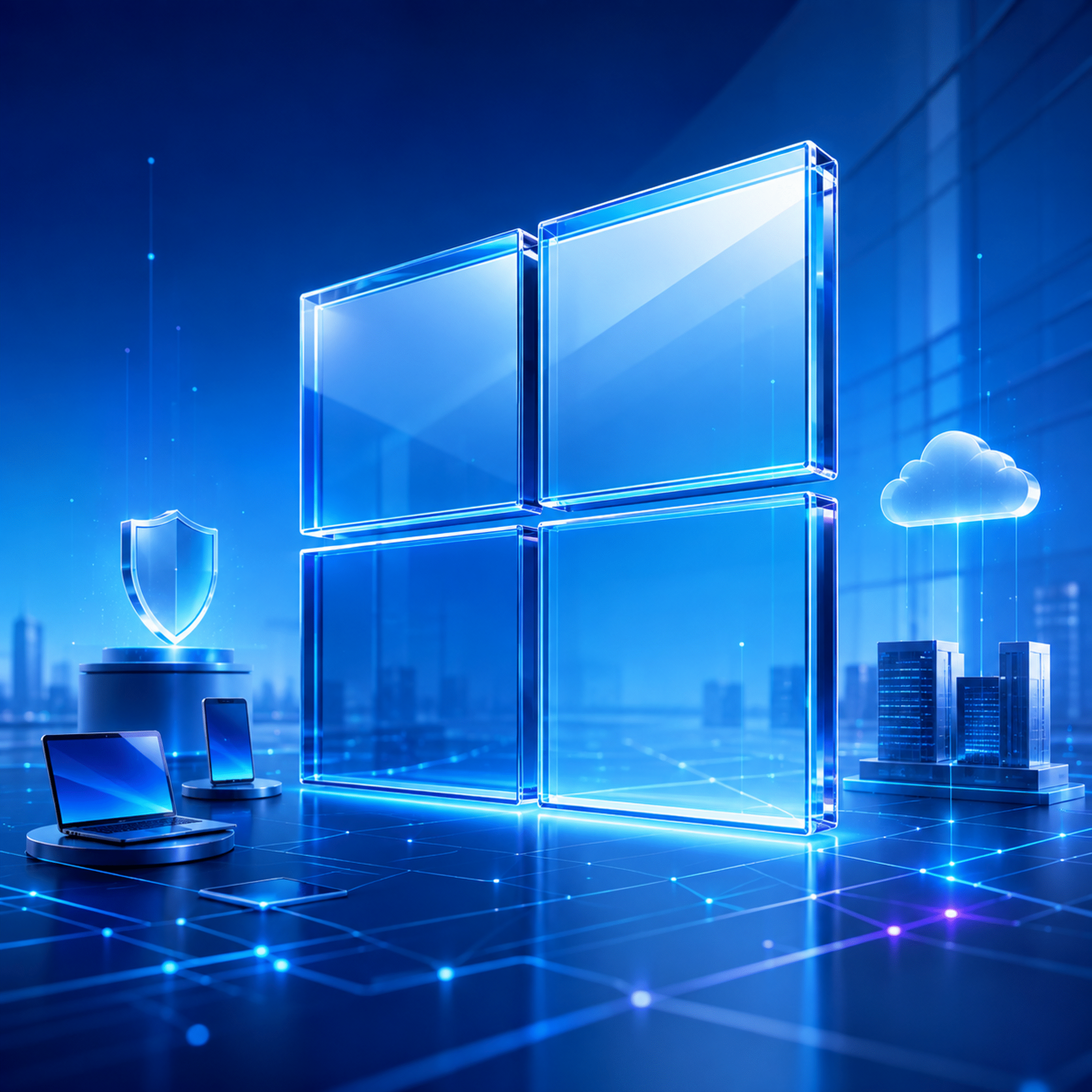 Enterprise PCs connected through a secure Windows deployment environment