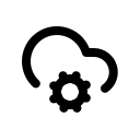 Hybrid cloud integration icon