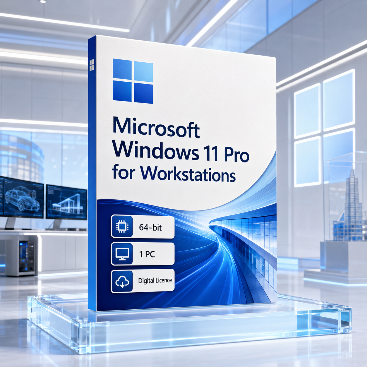 Microsoft Windows 11 Pro for Workstations 64-bit digital licence for one PC